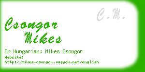 csongor mikes business card